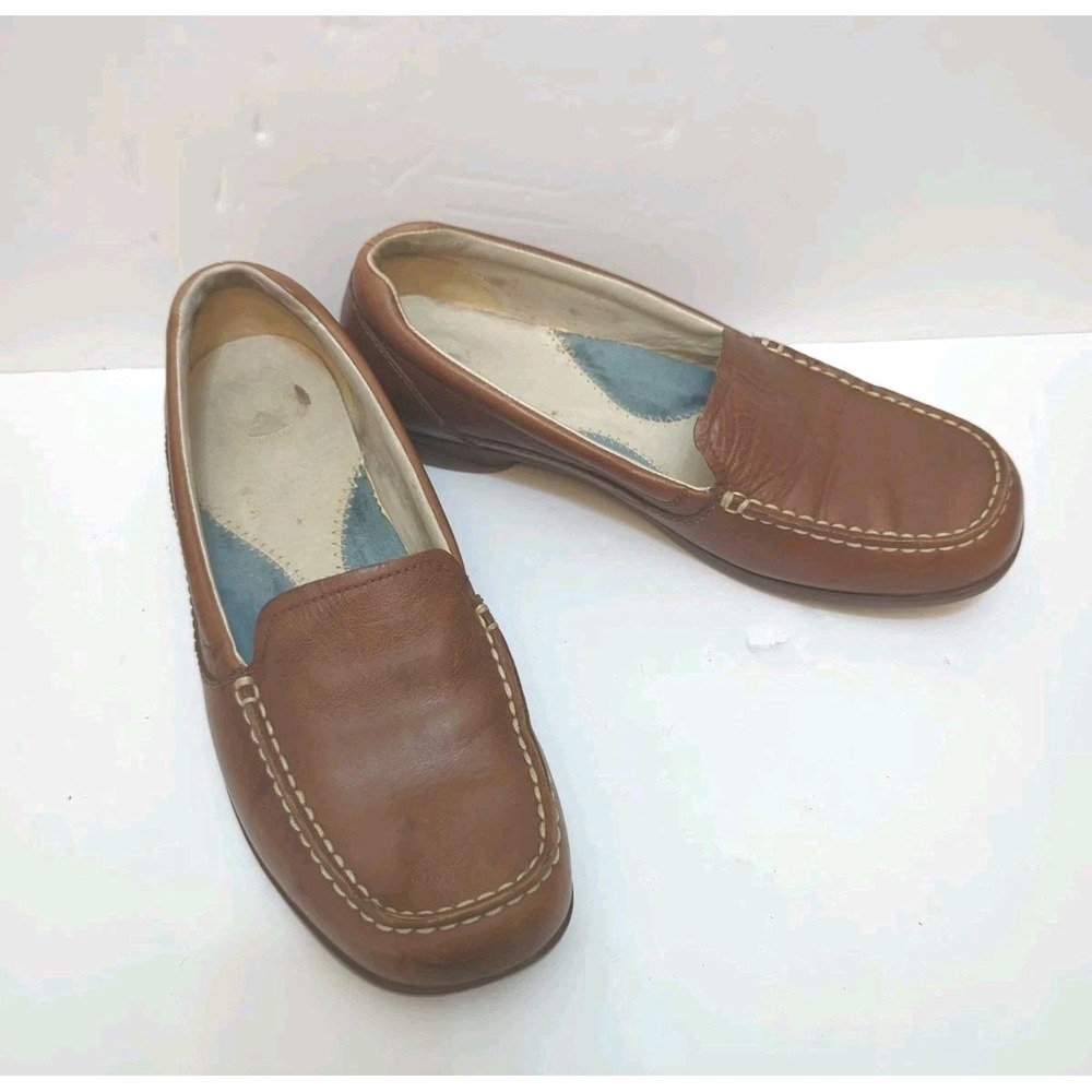Womens Red Wing Leather Brown Loafers Size 8 Moc Toe Slip On Comfort Shoes 4682